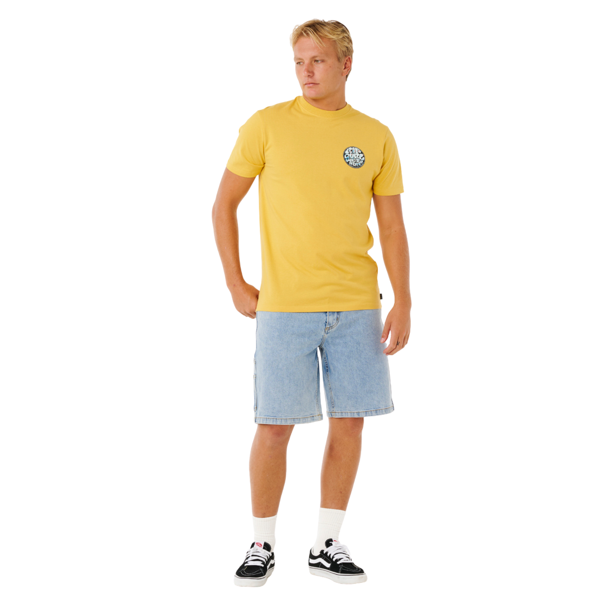 Rip Curl Men's Wettie Passage Icon Short Sleeve Tee (Ochre)