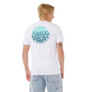 Rip Curl Men's Wettie Passage Icon Short Sleeve Tee (Optical White)