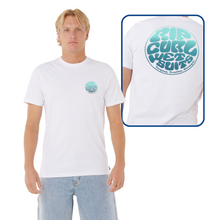 Load image into Gallery viewer, Rip Curl Men&#39;s Wettie Passage Icon Short Sleeve Tee (Optical White)
