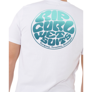 Rip Curl Men's Wettie Passage Icon Short Sleeve Tee (Optical White)