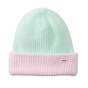 Rip Curl Unisex 2 Tone Reg Revo Beanie Hat (Mint/Purple)