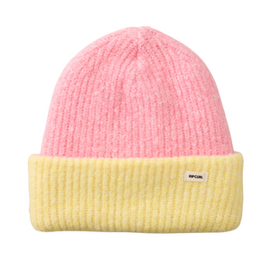 Rip Curl Unisex 2 Tone Reg Revo Beanie Hat (Pink/Yellow)