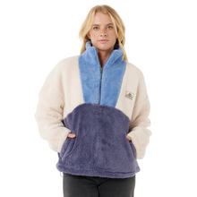 Load image into Gallery viewer, Rip Curl Women&#39;s Block Party Polar Half Zip Fleece (Blue)
