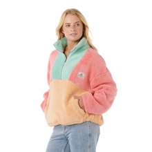 Load image into Gallery viewer, Rip Curl Women&#39;s Block Party Polar Half Zip Fleece (Pink)
