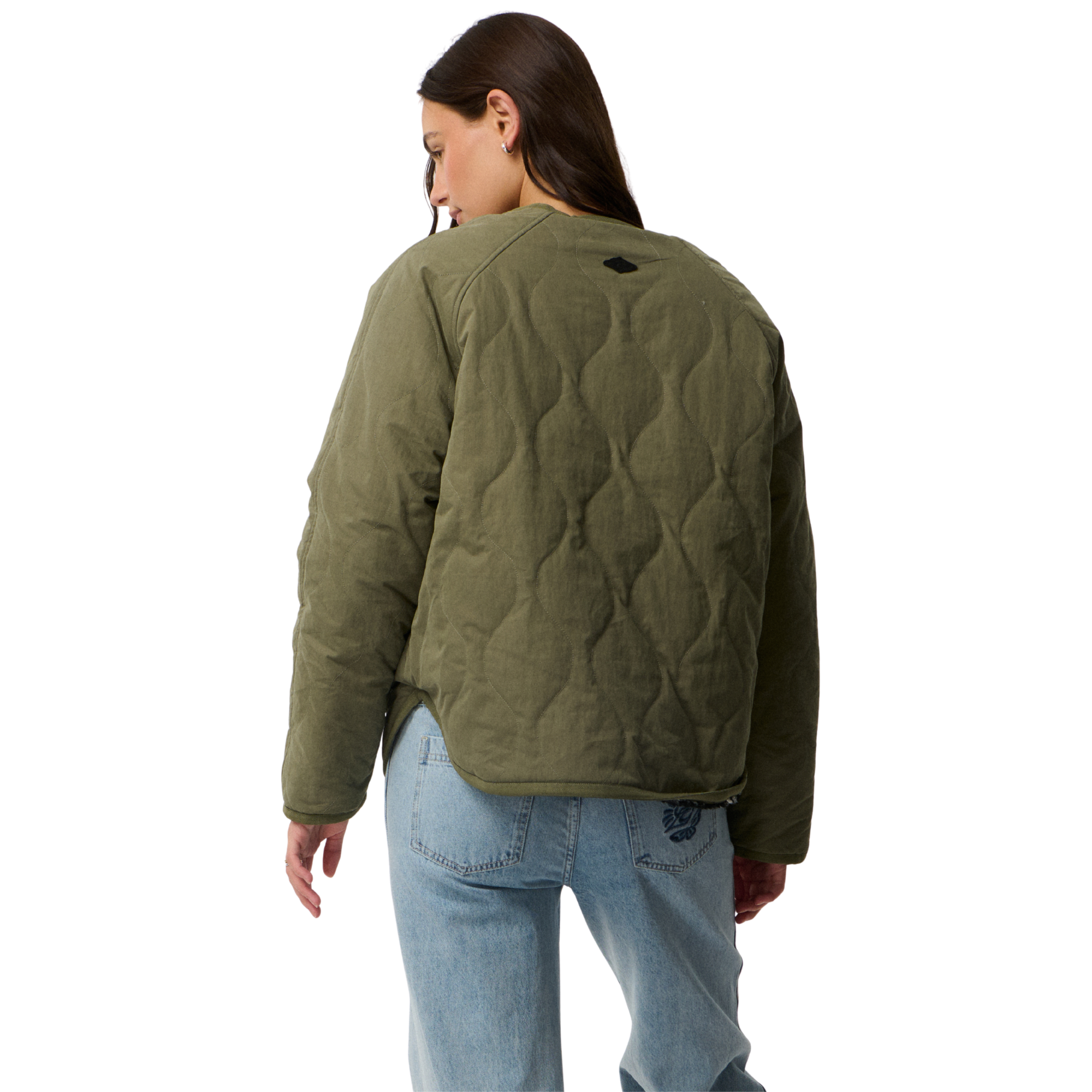Rip Curl Women's Bossa Nova Reversible Fleece Jacket Military Green 0854 047WJA