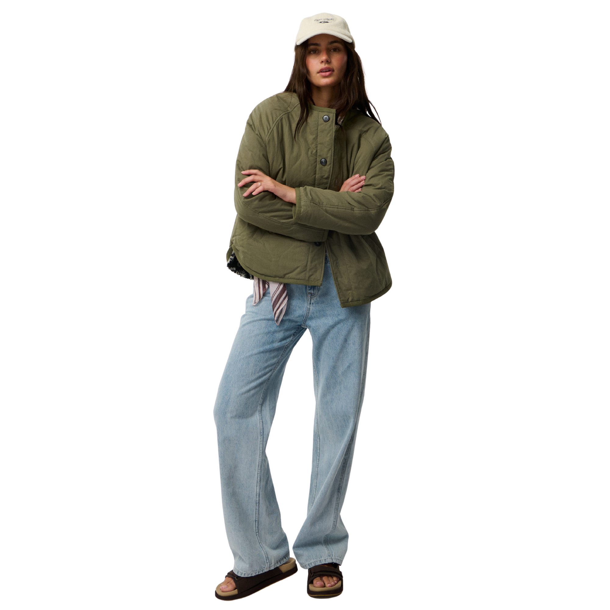 Rip Curl Women's Bossa Nova Reversible Fleece Jacket Military Green 0854 047WJA