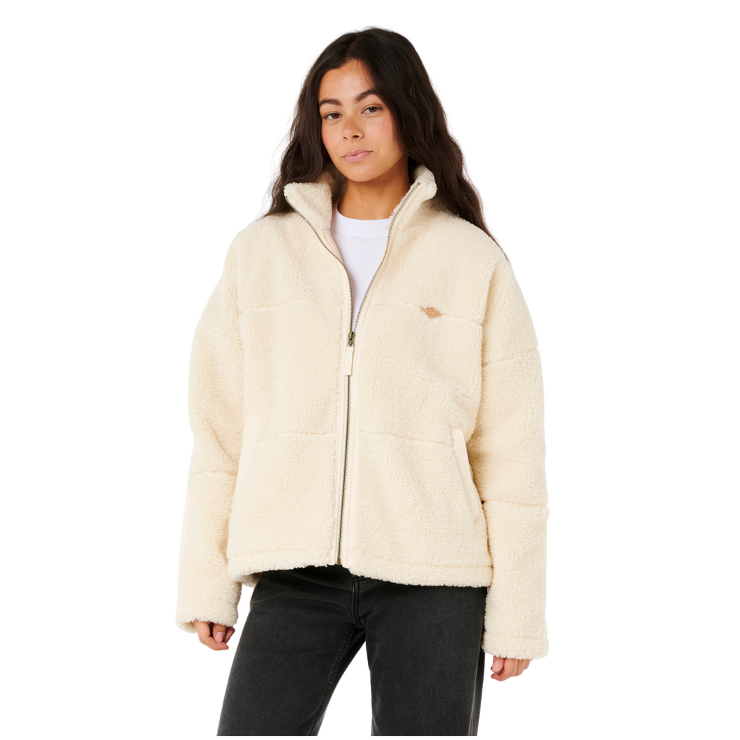 Rip Curl Women's Cala Nights Sherpa Full Zip Fleece (Lily)