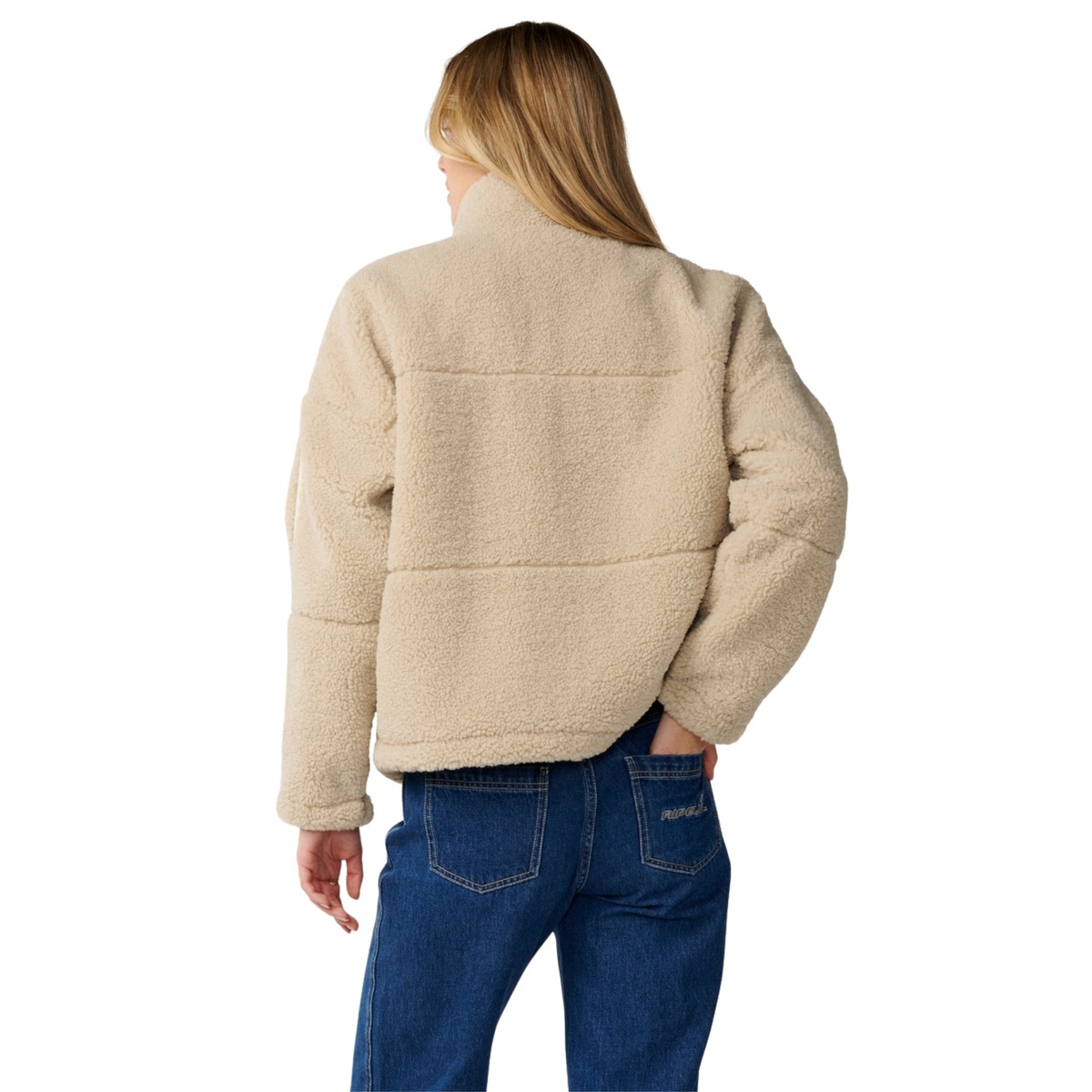 Rip Curl Women's Cala Nights Sherpa Full Zip Fleece (Natural)