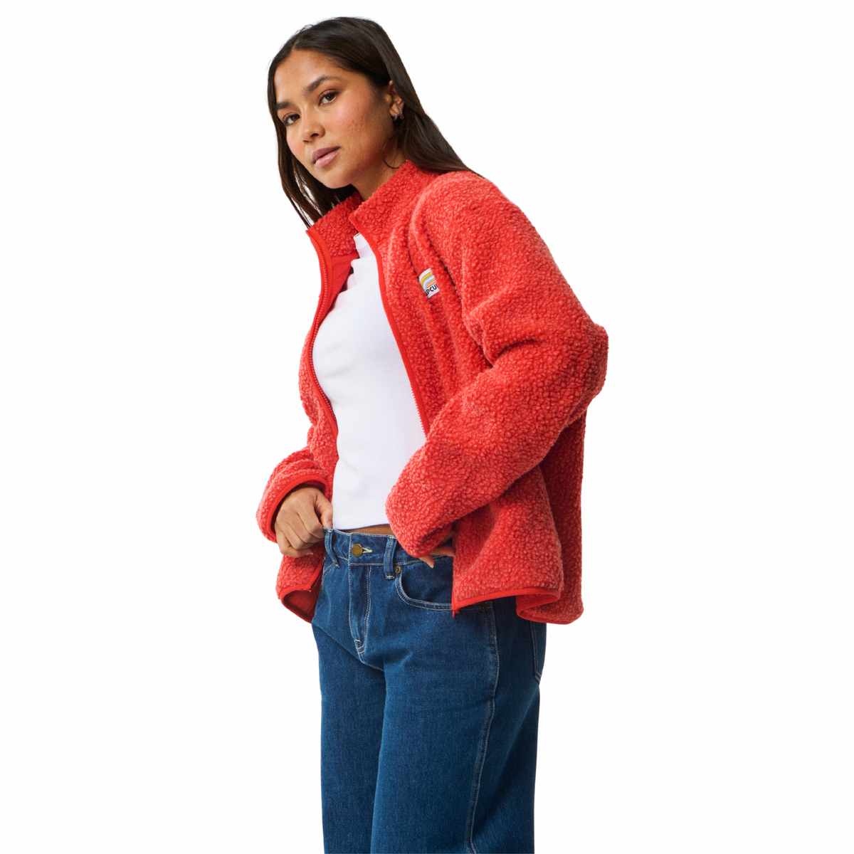 Rip Curl Women's Every Day Polar Full Zip Fleece (Red)