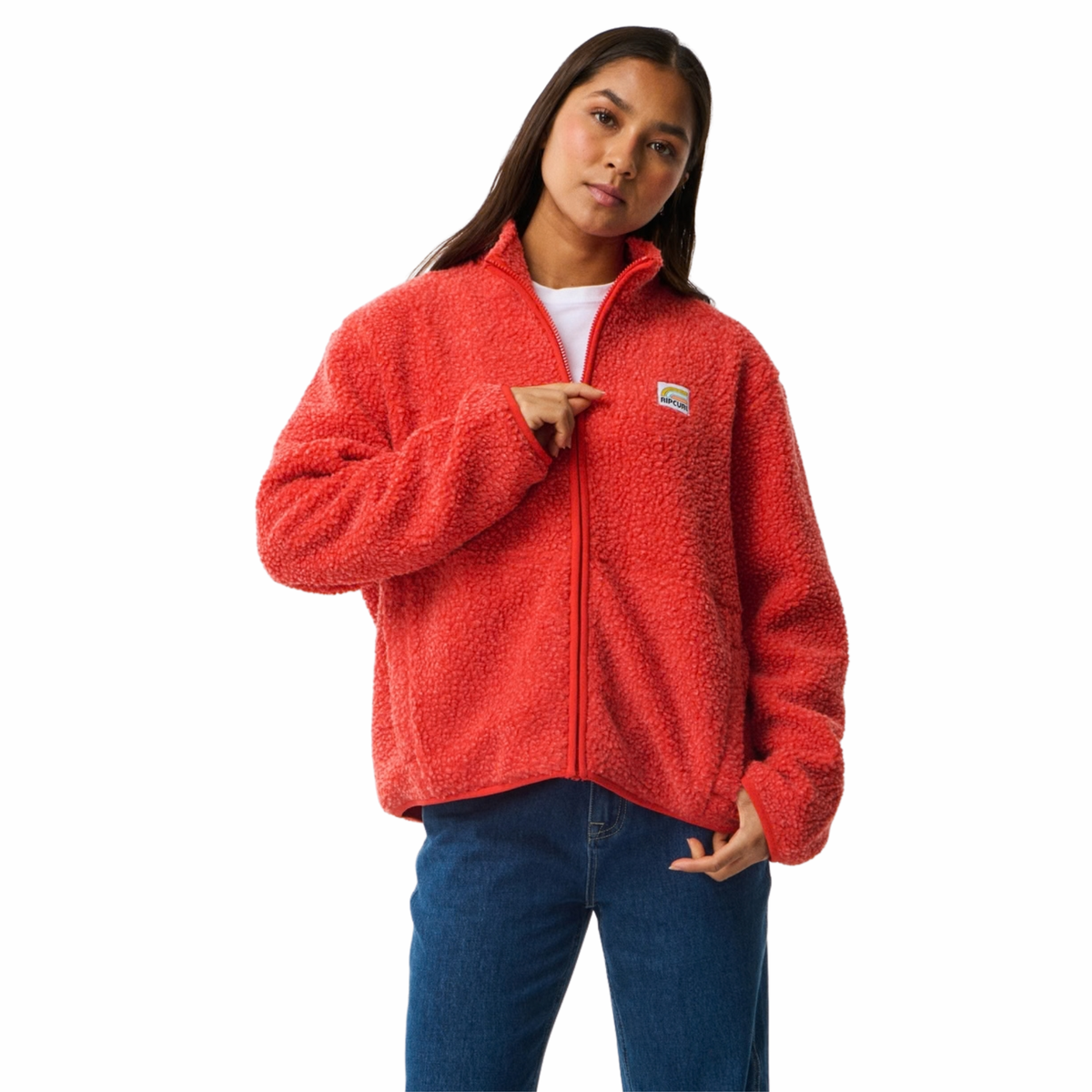 Rip Curl Women's Every Day Polar Full Zip Fleece (Red)