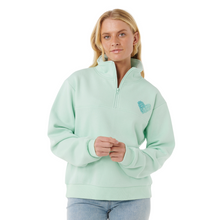 Load image into Gallery viewer, Rip Curl Women&#39;s Half Zip Fleece Top (Light Aqua)
