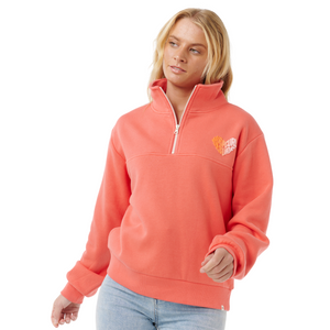 Rip Curl Women's Half Zip Fleece Top (Watermelon)