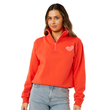 Load image into Gallery viewer, Rip Curl Women's Heart Half Zip Fleece (Red)
