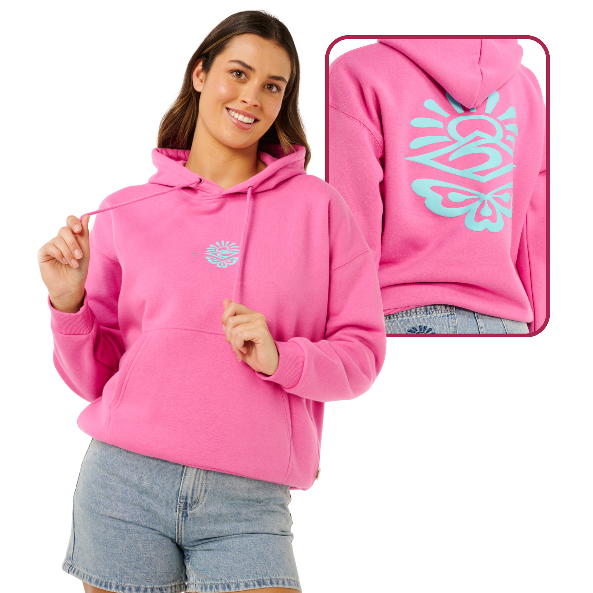 Rip Curl Women's Icons Of Surf Heritage Hoody (Super Pink)