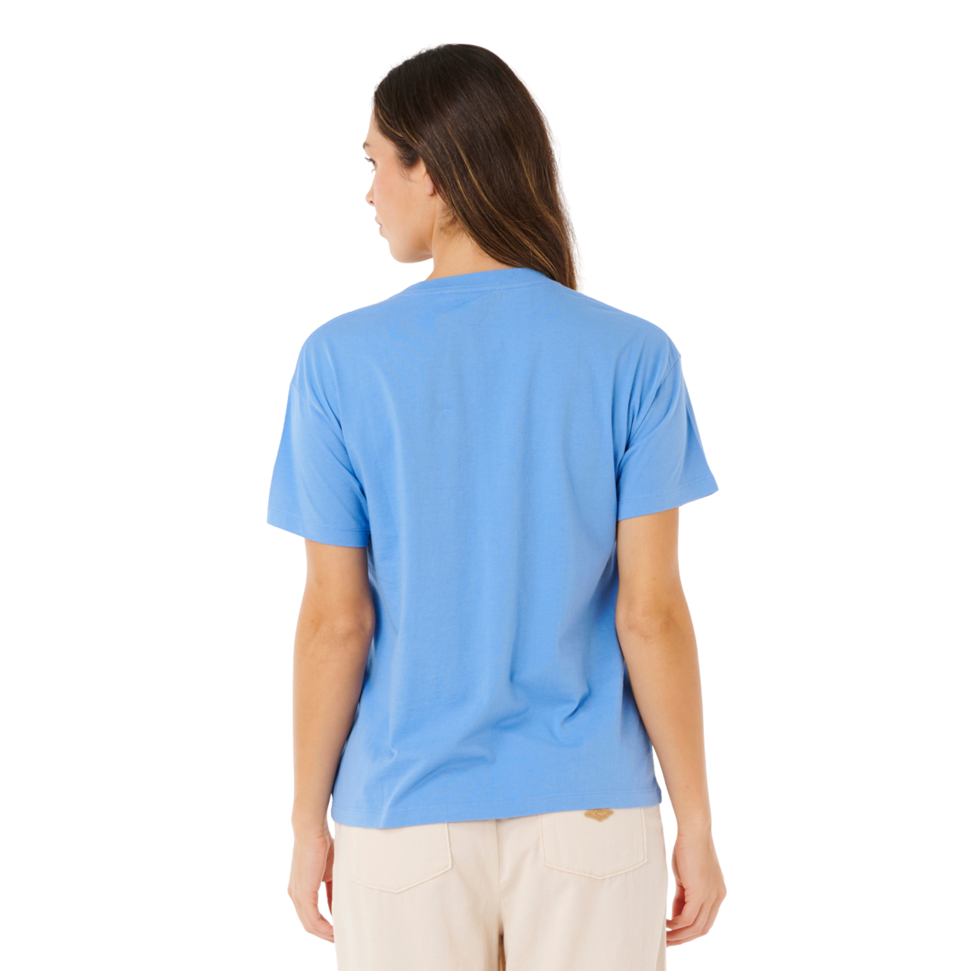 Rip Curl Women's Malibu Relaxed Short Sleeve Tee (Cornflower Blue)