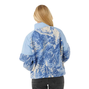 Rip Curl Women's Oceanic Anti-Series Polar Full Zip Hooded Fleece (Blue)