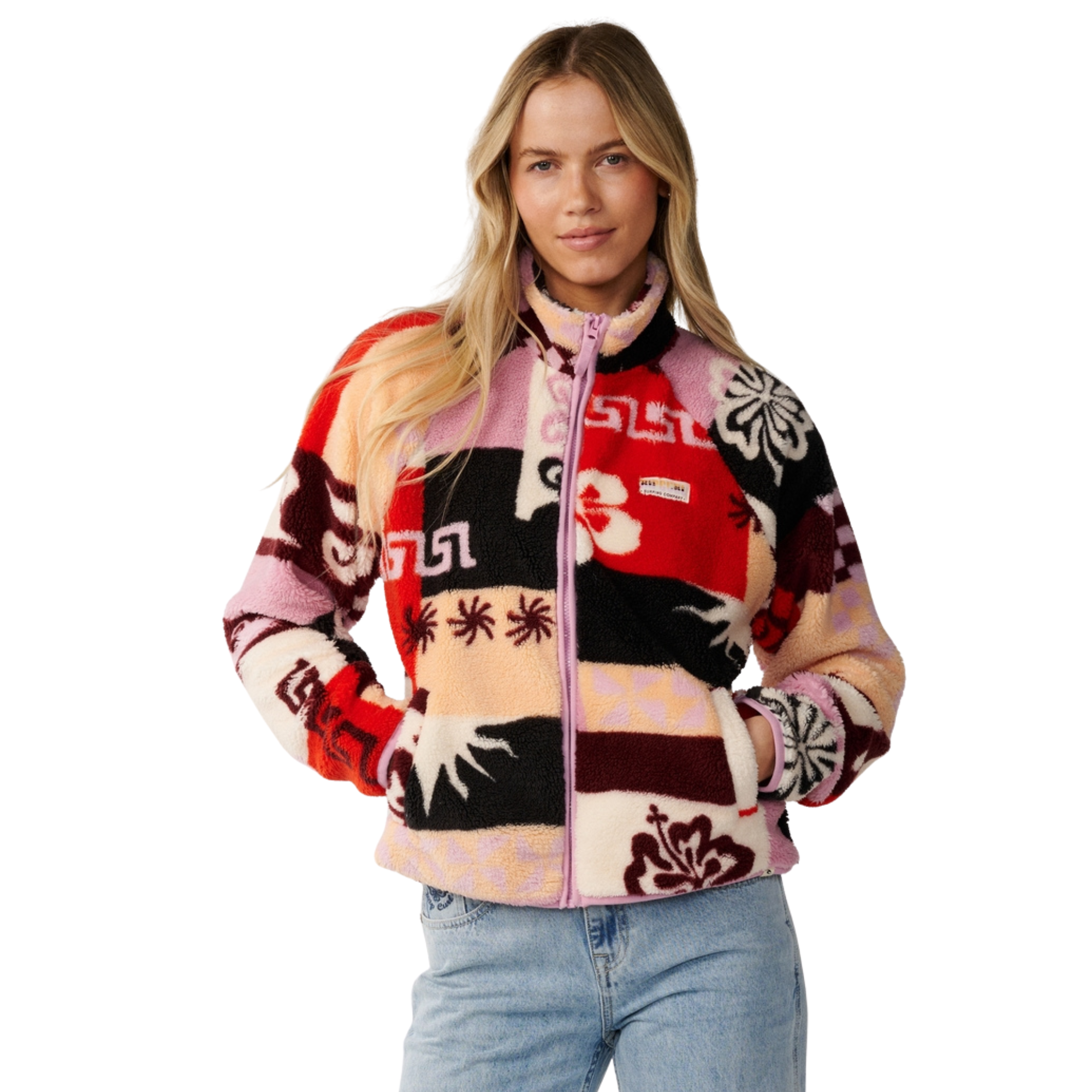Rip Curl Women's Party Pack Polar Full Zip Fleece Multi 8817 0EGWFL