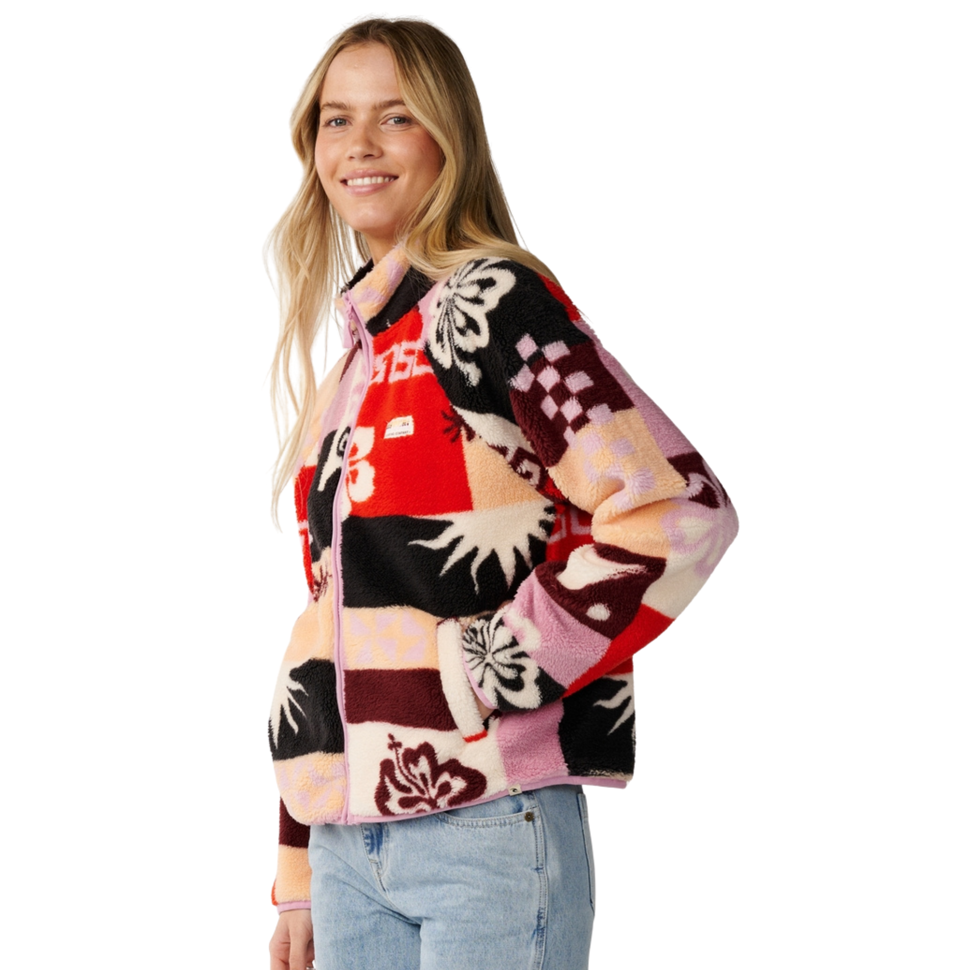 Rip Curl Women's Party Pack Polar Full Zip Fleece Multi 8817 0EGWFL