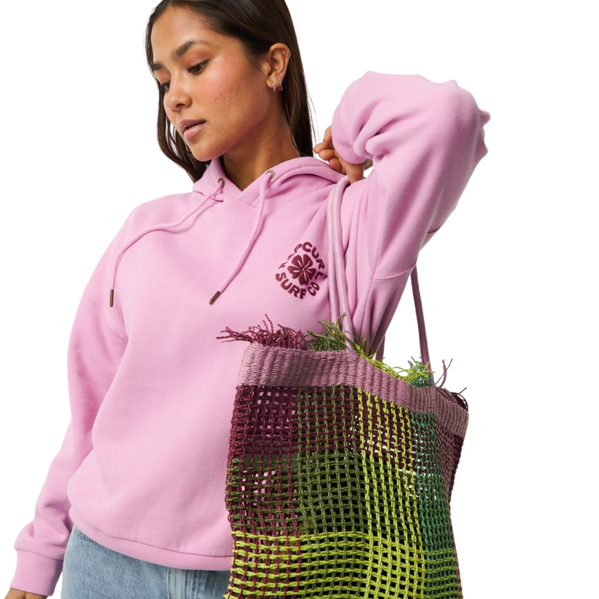 Rip Curl Women's Party Wave Logo Hoodie Lilac 0108 0EBWFL