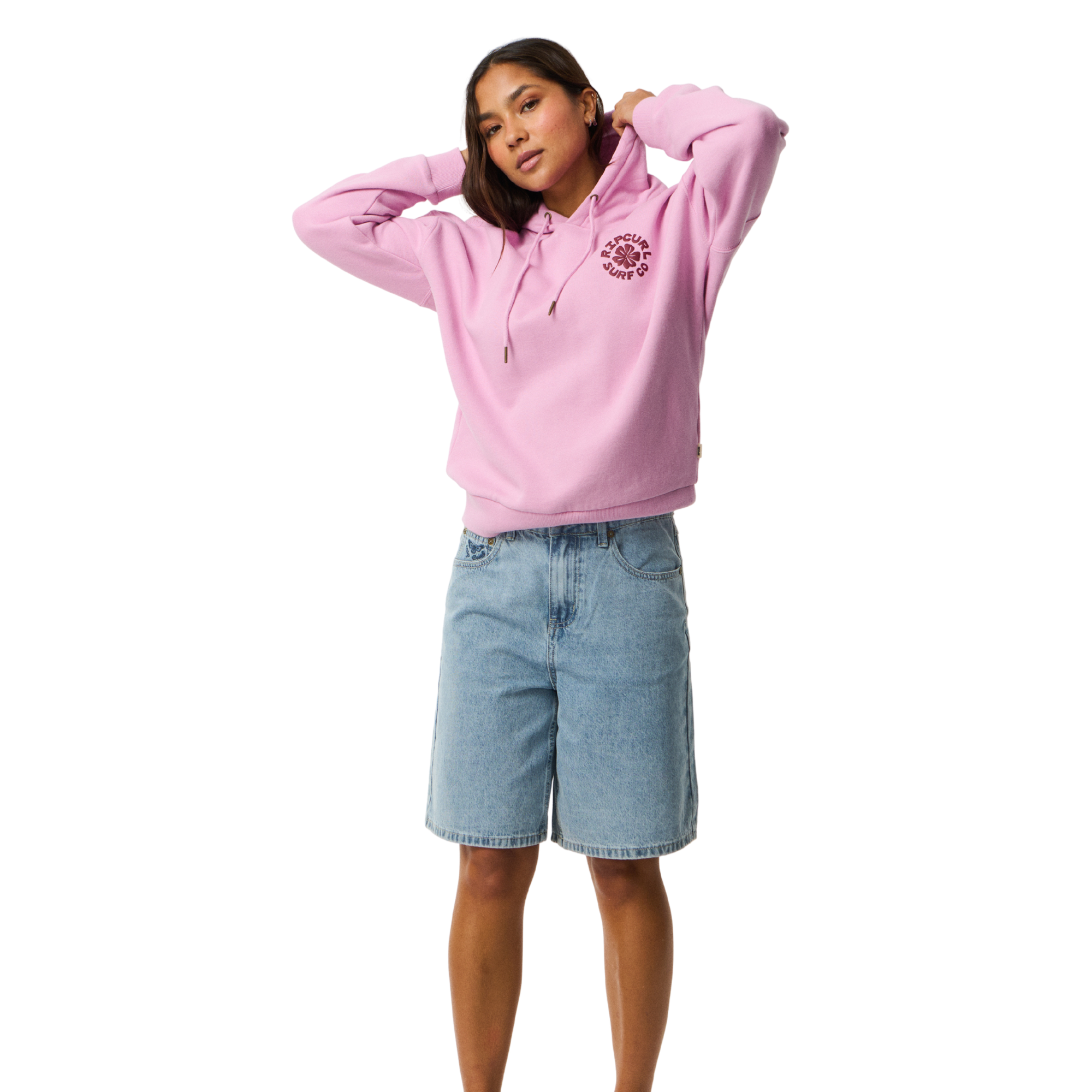 Rip Curl Women's Party Wave Logo Hoodie Lilac 0108 0EBWFL