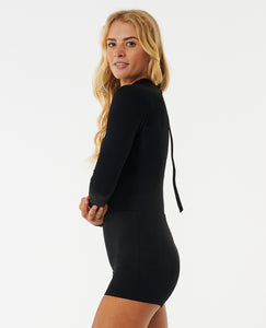 Rip Curl Women's Premium Surf Boyleg Long Sleeve UPF 50+ Surf Suit (Black)