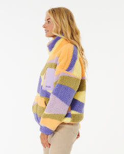 Rip Curl Women's Sunrise Wavy Polar Full Zip Fleece (Multicolour)