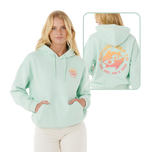 Rip Curl Women's Surf Puff Heritage Hoody (Light Aqua)