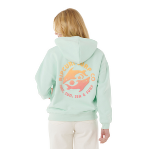 Rip Curl Women's Surf Puff Heritage Hoody (Light Aqua)
