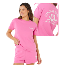 Load image into Gallery viewer, Rip Curl Women's Surf Puff Party Pack Relaxed Short Sleeve Tee (Super Pink)
