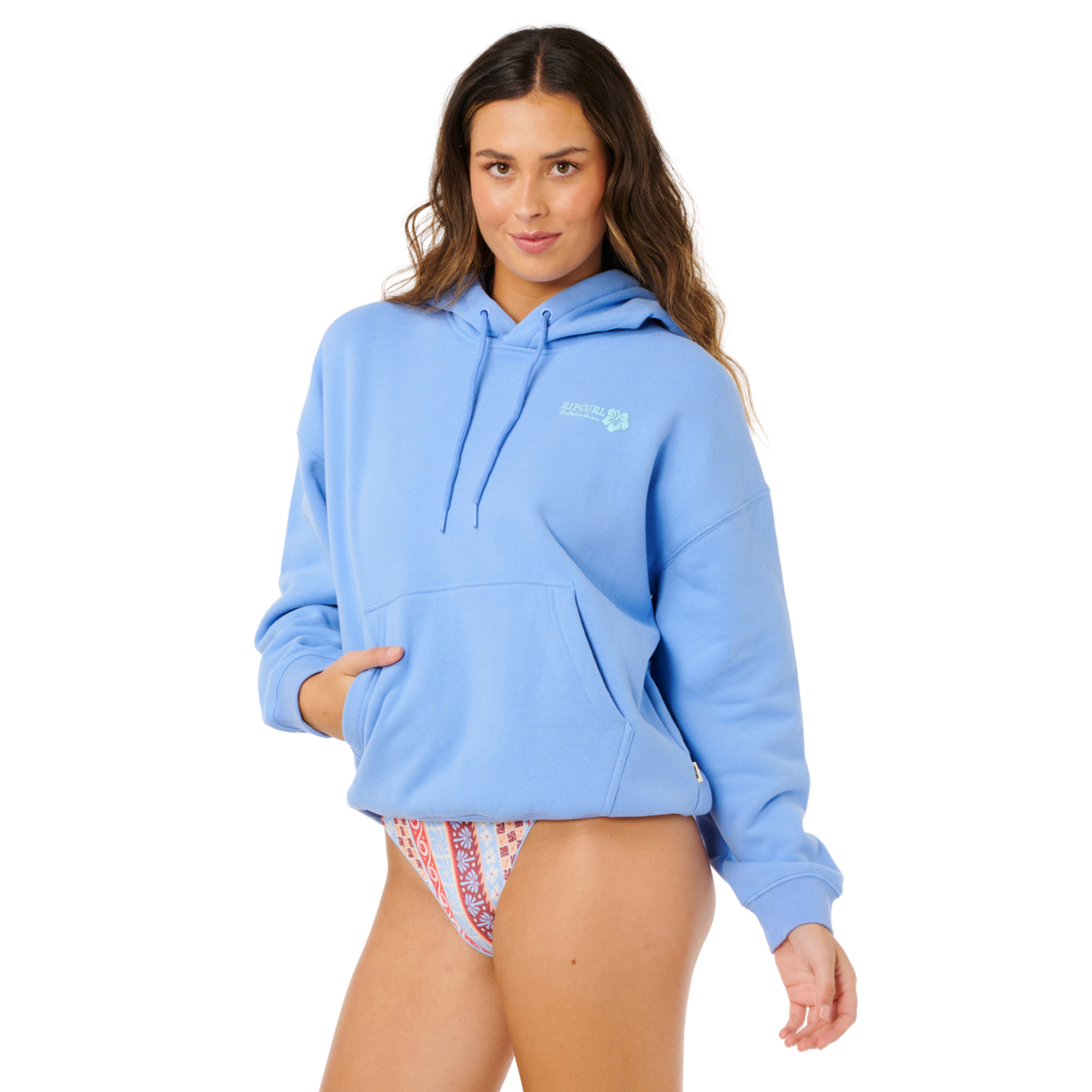 Rip Curl Women's Surf Puff Heritage Hoody (Cornflower Blue)