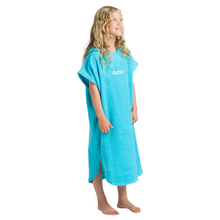 Load image into Gallery viewer, Robie Original - Junior Unisex Hooded Short Sleeve Changing Robe (Hawaiian Blue)
