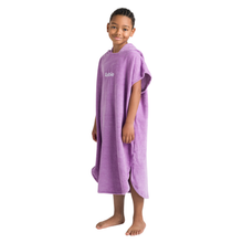 Load image into Gallery viewer, Robie Original - Junior Unisex Hooded Short Sleeve Changing Robe (Orchid)
