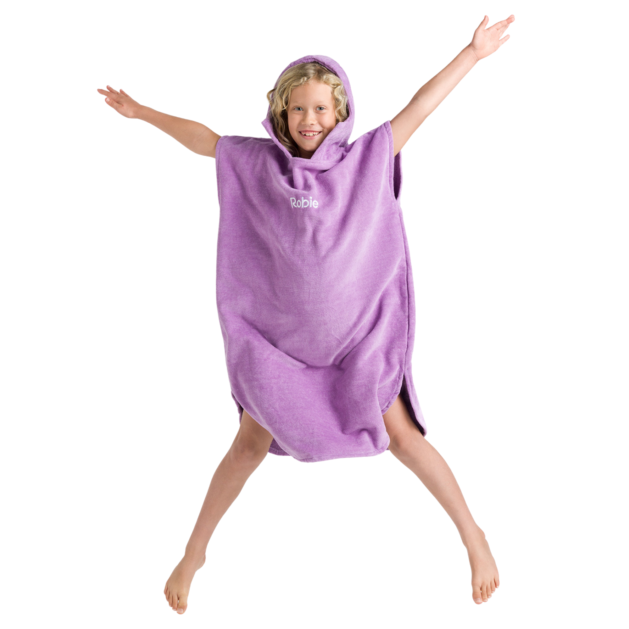 Robie Original - Junior Hooded Short Sleeve Changing Robe (Orchid)