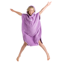 Load image into Gallery viewer, Robie Original - Junior Unisex Hooded Short Sleeve Changing Robe (Orchid)
