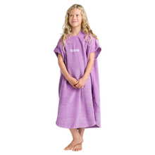 Load image into Gallery viewer, Robie Original - Junior Unisex Hooded Short Sleeve Changing Robe (Orchid)
