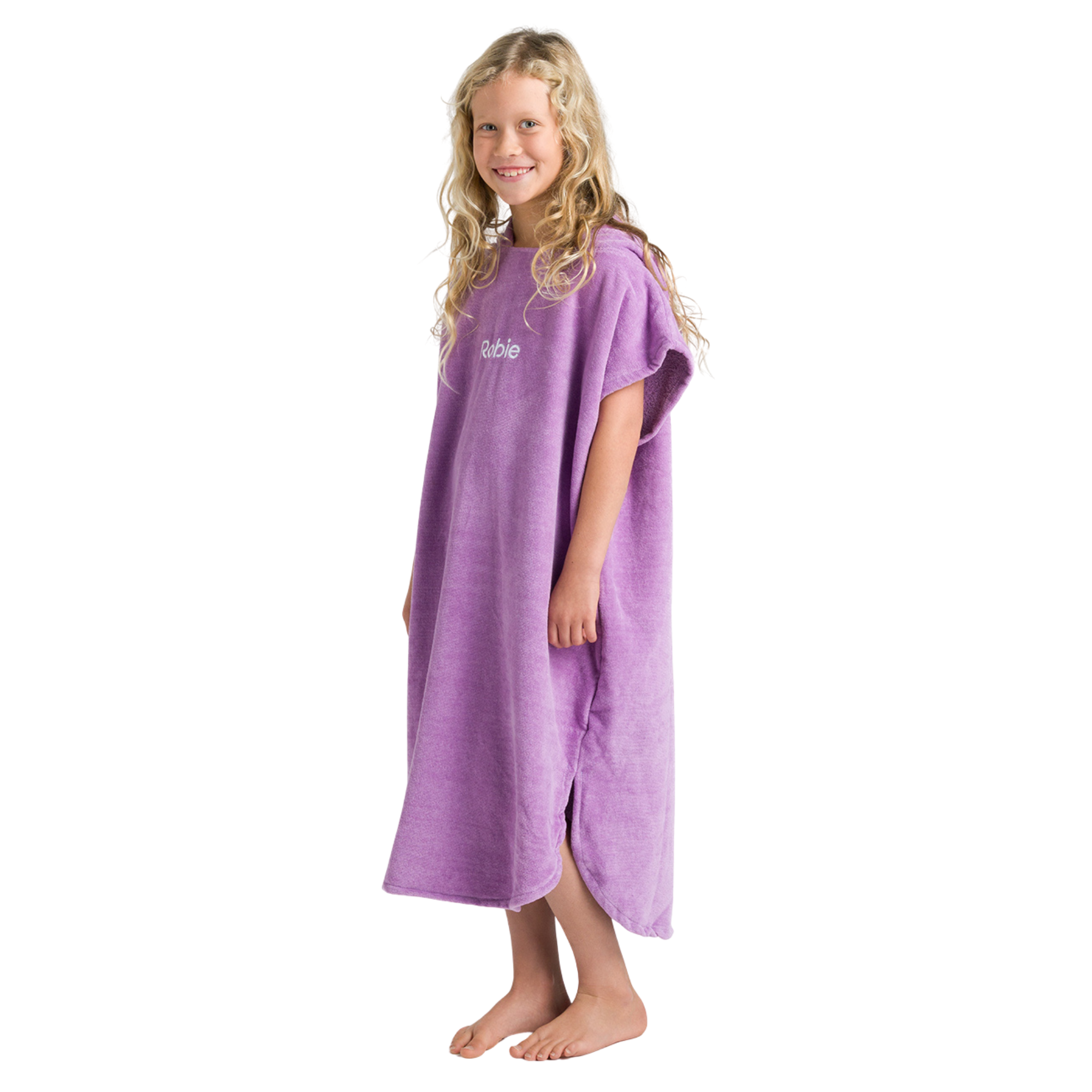 Robie Original - Junior Hooded Short Sleeve Changing Robe (Orchid)