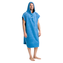 Load image into Gallery viewer, Robie Original - Adult Unisex Hooded Short Sleeve Changing Robe (Cornflower Blue)
