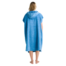Load image into Gallery viewer, Robie Original - Adult Unisex Hooded Short Sleeve Changing Robe (Cornflower Blue)
