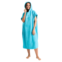 Load image into Gallery viewer, Robie Original - Adult Unisex Hooded Short Sleeve Changing Robe (Hawaiian Blue)
