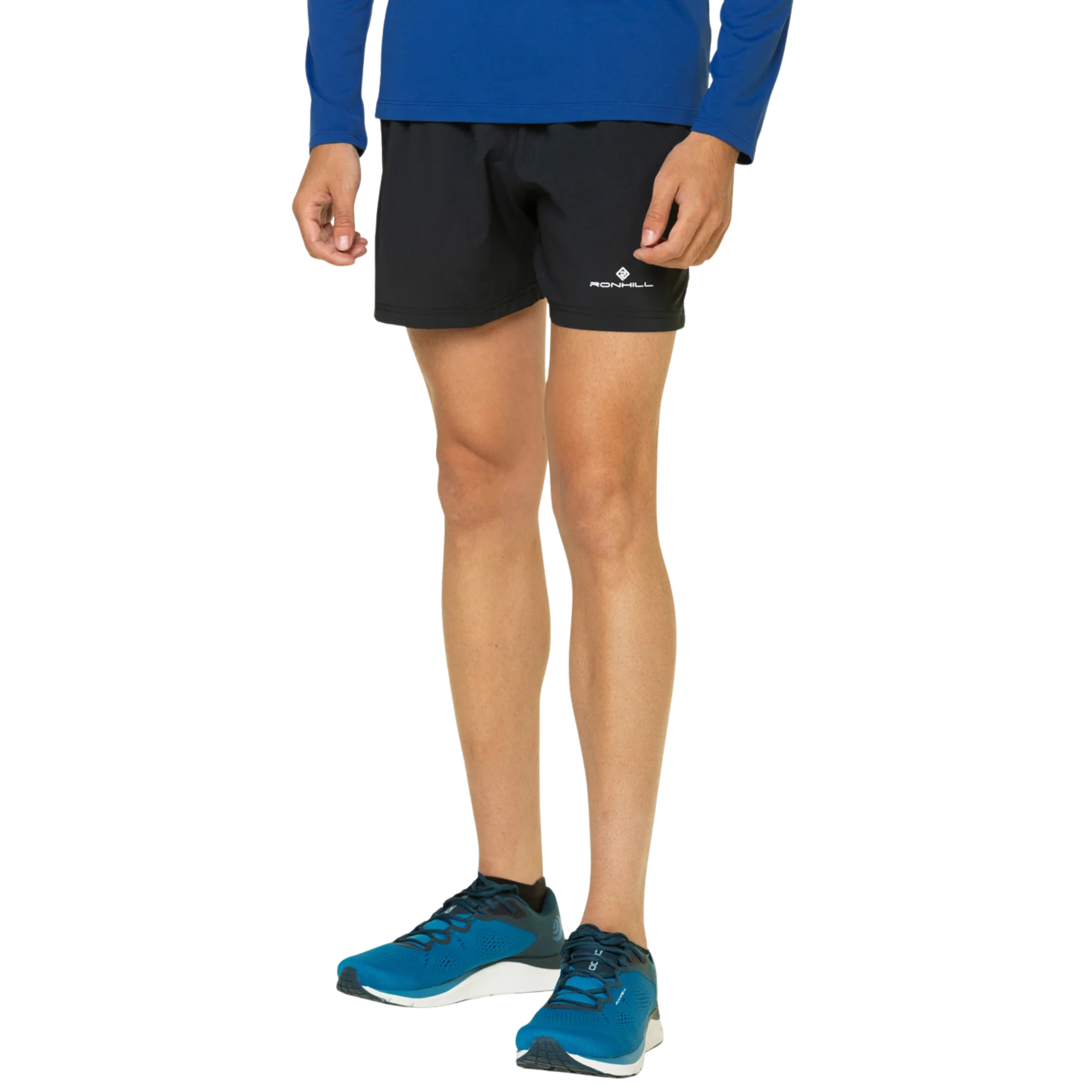 Ronhill Men's Core Running Shorts (Black/Bright White)(5in)