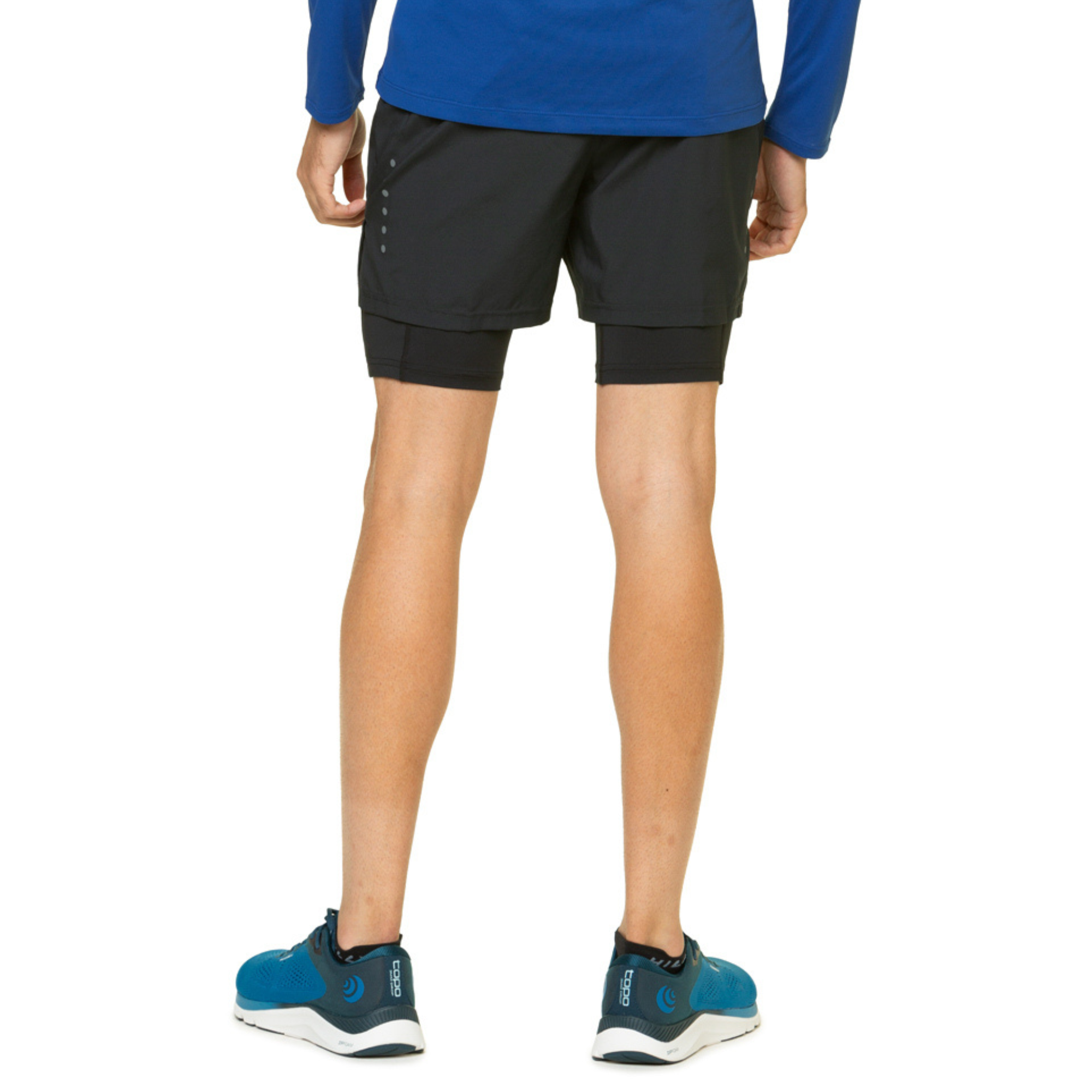 Ronhill Men's Core Twin Shorts (All Black)(5in)