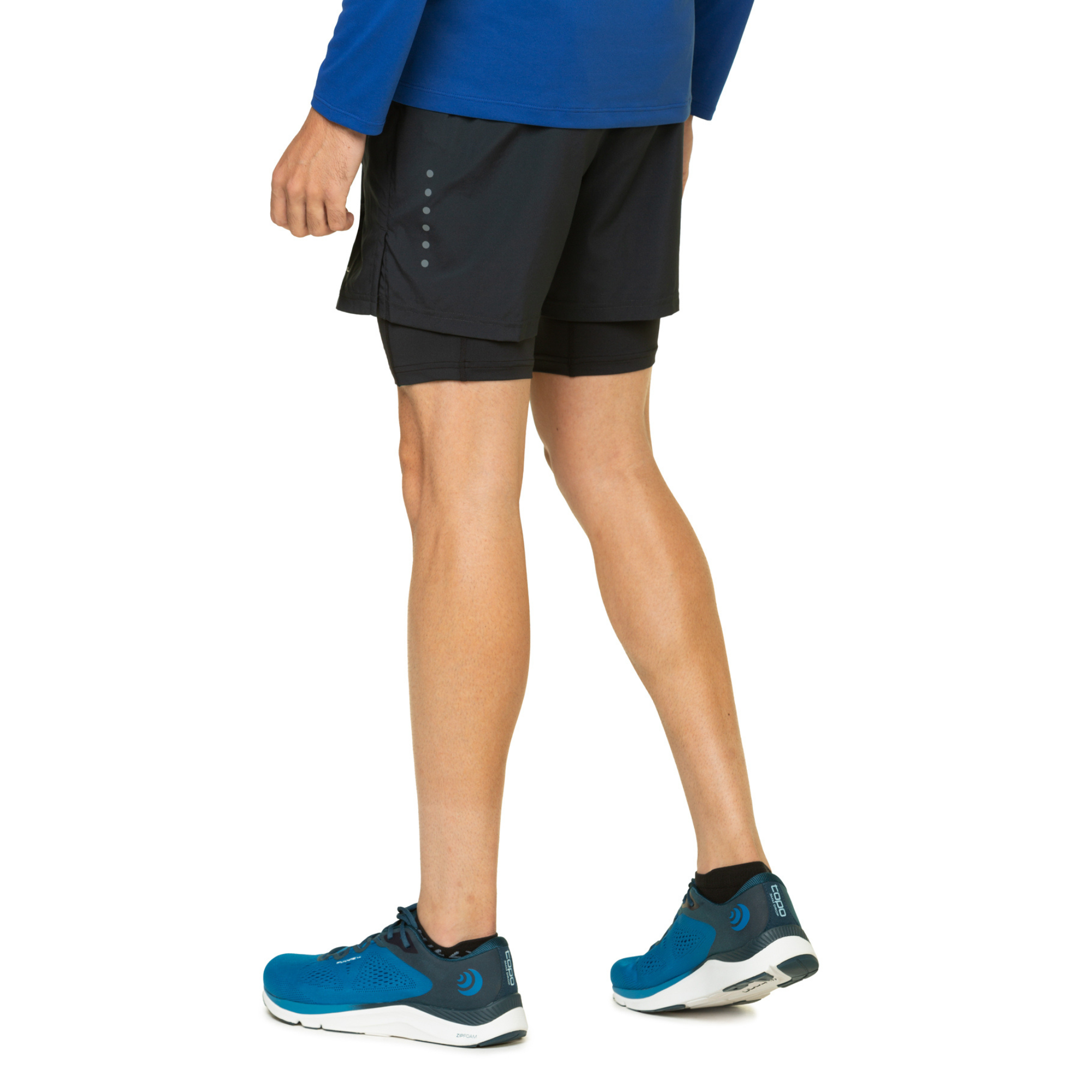 Ronhill Men's Core Twin Shorts (All Black)(5in)