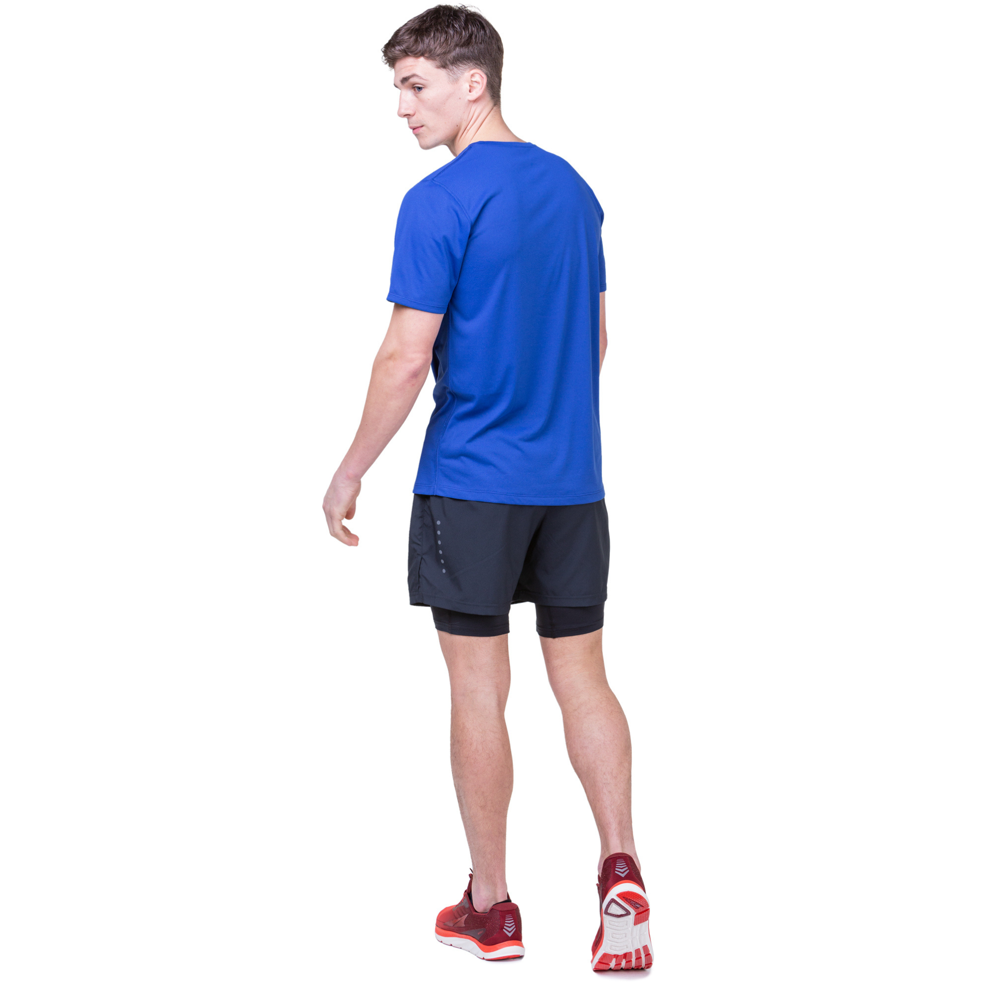 Ronhill Men's Core Twin Shorts (All Black)(5in)