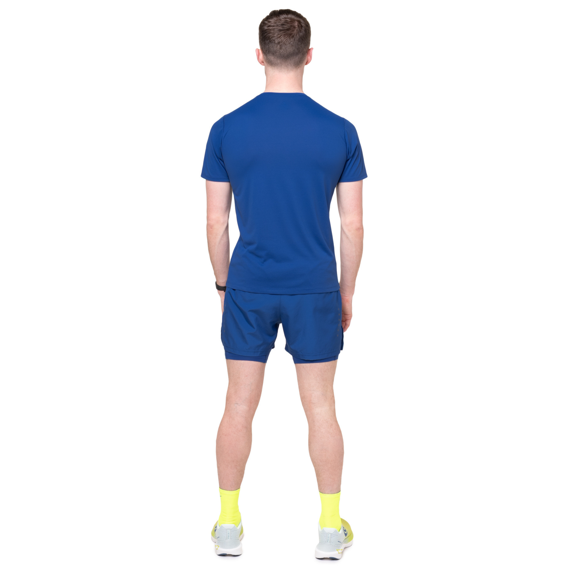 Ronhill Men's Core Twin Shorts (Dark Cobalt/Bright White)(5in)