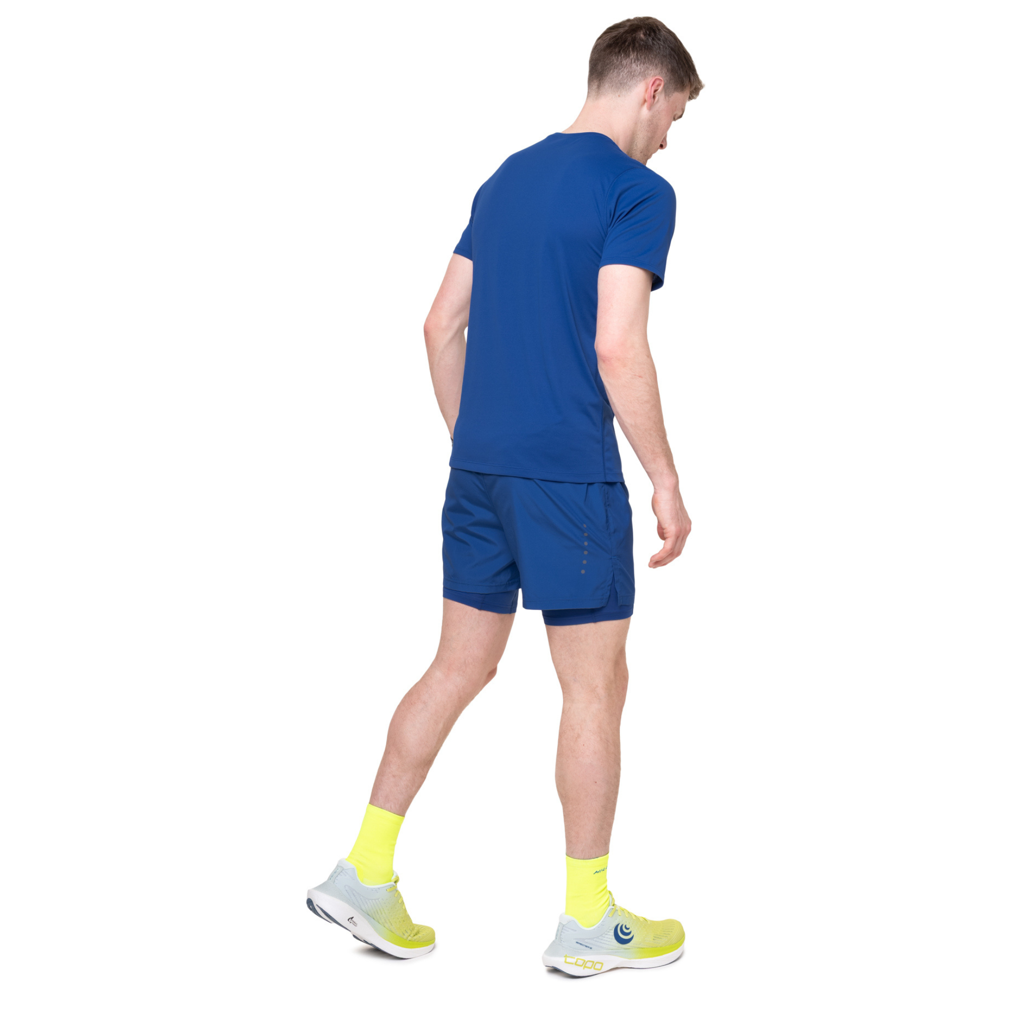 Ronhill Men's Core Twin Shorts (Dark Cobalt/Bright White)(5in)