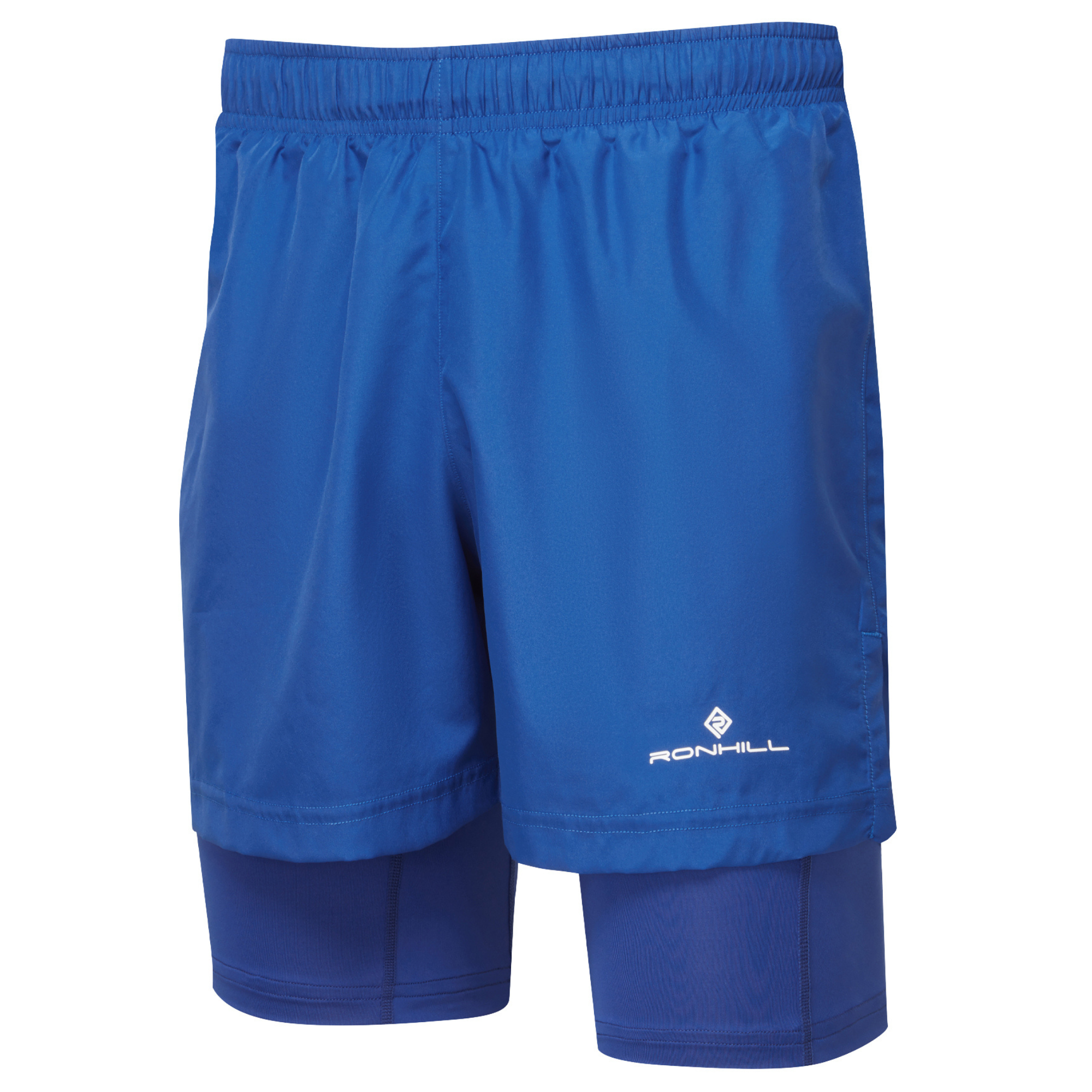 Ronhill Men's Core Twin Shorts (Dark Cobalt/Bright White)(5in)
