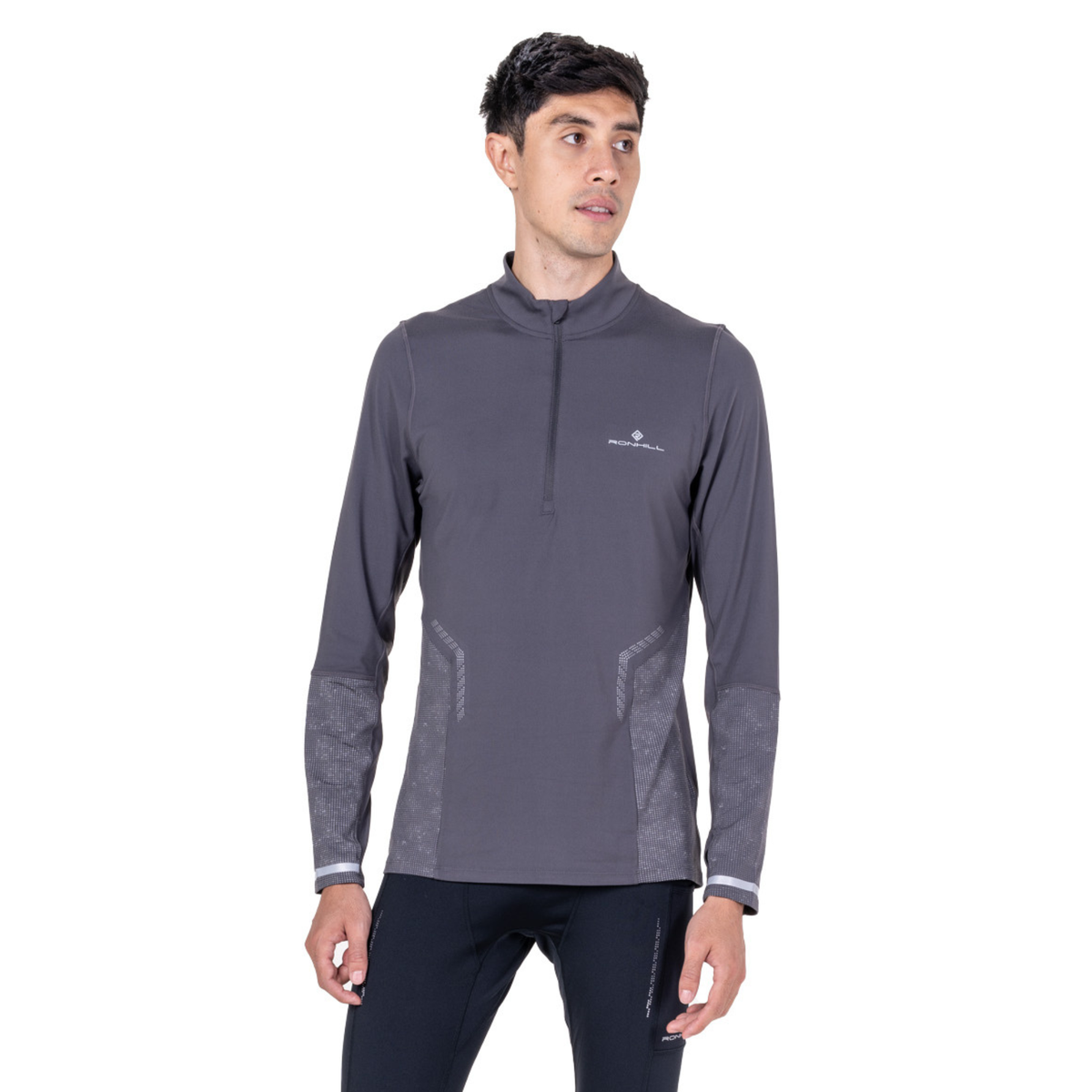 Ronhill Men's Tech Reflect Half Zip Base Layer Top (Oxide/Reflect)