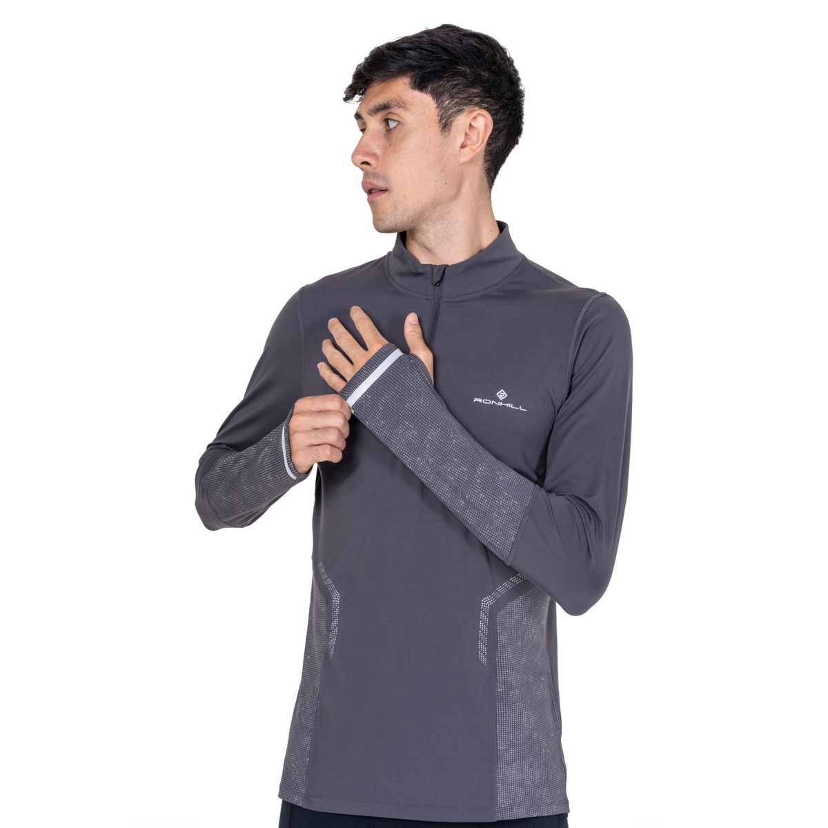 Ronhill Men's Tech Reflect Half Zip Base Layer Top (Oxide/Reflect)