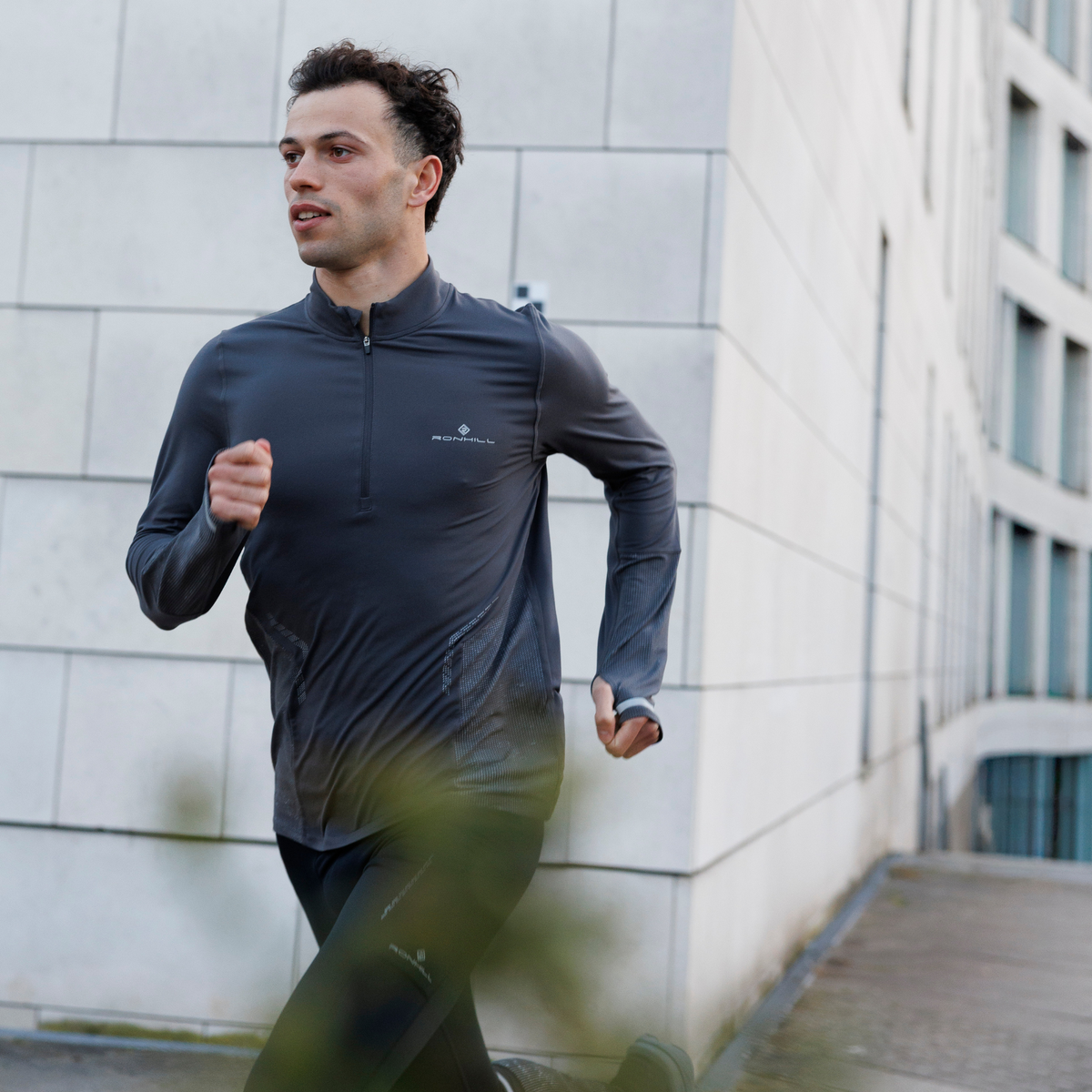 Ronhill Men's Tech Reflect Half Zip Base Layer Top (Oxide/Reflect)