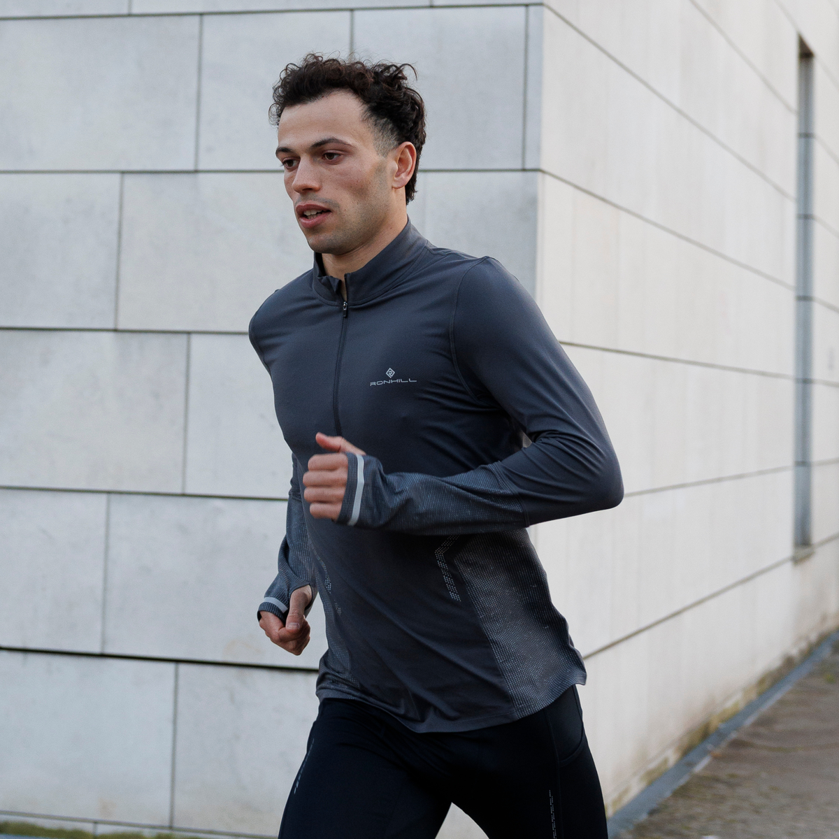Ronhill Men's Tech Reflect Half Zip Base Layer Top (Oxide/Reflect)